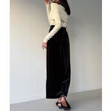 カーブラインベロアスリットスカート | JUNOAH | 詳細画像11 