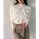 フリルビスチェ風ドッキングリブニット | JUNOAH | 詳細画像11 