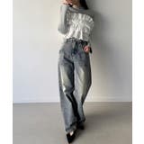 フリルビスチェ風ドッキングリブニット | JUNOAH | 詳細画像2 