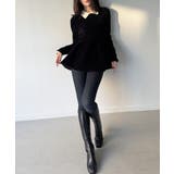 シャギーペプラムニットトップス | JUNOAH | 詳細画像2