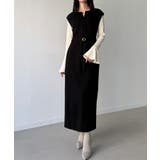 キーネックIラインロングワンピース | JUNOAH | 詳細画像4 