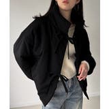 スタンドカラーリボン中綿アウター | JUNOAH | 詳細画像10