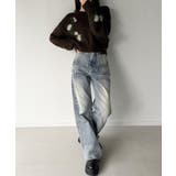 花柄ジャガードショートニット | JUNOAH | 詳細画像11