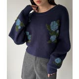 花柄ジャガードショートニット | JUNOAH | 詳細画像16