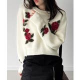 花柄ジャガードショートニット | JUNOAH | 詳細画像4