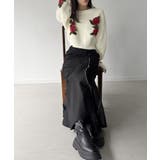 花柄ジャガードショートニット | JUNOAH | 詳細画像5