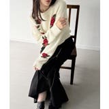 花柄ジャガードショートニット | JUNOAH | 詳細画像6