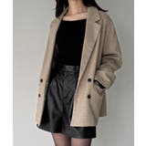 チェック柄ジャケットコート | JUNOAH | 詳細画像12 