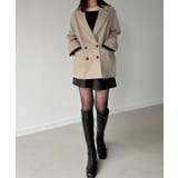 チェック柄ジャケットコート | JUNOAH | 詳細画像14 