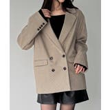 チェック柄ジャケットコート | JUNOAH | 詳細画像15 