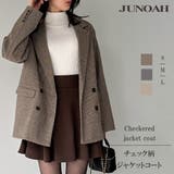 チェック柄ジャケットコート | JUNOAH | 詳細画像1 