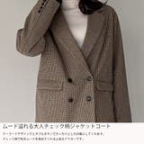 チェック柄ジャケットコート | JUNOAH | 詳細画像3 