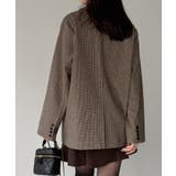 チェック柄ジャケットコート | JUNOAH | 詳細画像5 