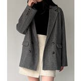 チェック柄ジャケットコート | JUNOAH | 詳細画像6 