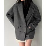 チェック柄ジャケットコート | JUNOAH | 詳細画像8 