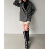 チェック柄ジャケットコート | JUNOAH | 詳細画像9 