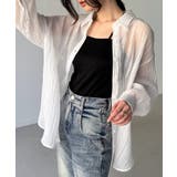 ホワイト | バックレースアップシアーシャツ | JUNOAH