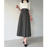 ベルト付きボックスプリーツミディスカート | JUNOAH | 詳細画像11