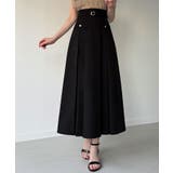 ベルト付きボックスプリーツミディスカート | JUNOAH | 詳細画像4