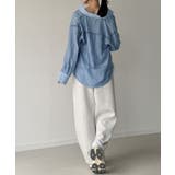 チュールレイヤードストライプシャツ | JUNOAH | 詳細画像11 