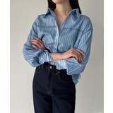 チュールレイヤードストライプシャツ | JUNOAH | 詳細画像12 