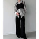 チュールレイヤードストライプシャツ | JUNOAH | 詳細画像4 