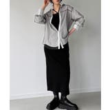 チュールレイヤードストライプシャツ | JUNOAH | 詳細画像7 