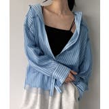 チュールレイヤードストライプシャツ | JUNOAH | 詳細画像9 