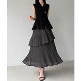 ブラック | プリーツドッキングトレンチワンピース | JUNOAH