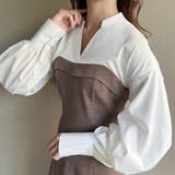 モカ | シャツドッキングカルゼワンピース | JUNOAH