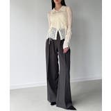 カットレースポロ衿カーディガン | JUNOAH | 詳細画像11