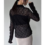 カットレースポロ衿カーディガン | JUNOAH | 詳細画像4