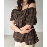 リボンデザインペプラムブラウス | JUNOAH | 詳細画像8