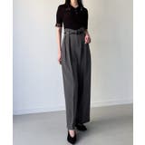 ウェーブハイウエストツータックワイドパンツ | JUNOAH | 詳細画像11