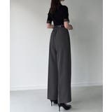 ウェーブハイウエストツータックワイドパンツ | JUNOAH | 詳細画像12