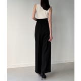 ウェーブハイウエストツータックワイドパンツ | JUNOAH | 詳細画像8