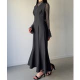 (裏地無し)マーメイドワンピースレーストップスセット | JUNOAH | 詳細画像15