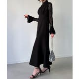 (裏地無し)マーメイドワンピースレーストップスセット | JUNOAH | 詳細画像2