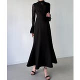 (裏地無し)マーメイドワンピースレーストップスセット | JUNOAH | 詳細画像6