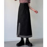 異素材ドッキングデニムスカート | JUNOAH | 詳細画像12