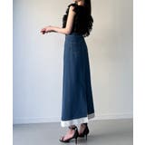 異素材ドッキングデニムスカート | JUNOAH | 詳細画像3