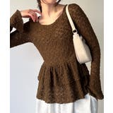 カットレースペプラムトップス | JUNOAH | 詳細画像10 