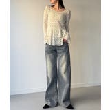 カットレースペプラムトップス | JUNOAH | 詳細画像3 