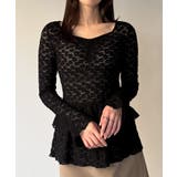 カットレースペプラムトップス | JUNOAH | 詳細画像8 