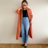 テラコッタ | スナップボタン2WAYツイルロングワンピース ゆったり リラックス | JUNOAH