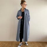 スナップボタン2WAYツイルロングワンピース ゆったり リラックス | JUNOAH | 詳細画像12