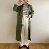 スナップボタン2WAYツイルロングワンピース ゆったり リラックス | JUNOAH | 詳細画像2