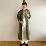 スナップボタン2WAYツイルロングワンピース ゆったり リラックス | JUNOAH | 詳細画像3