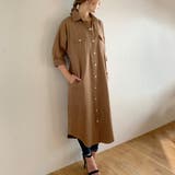 スナップボタン2WAYツイルロングワンピース ゆったり リラックス | JUNOAH | 詳細画像21