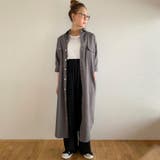 スナップボタン2WAYツイルロングワンピース ゆったり リラックス | JUNOAH | 詳細画像5